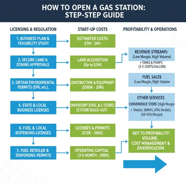 How to Open a Gas Station Step‑by‑Step to Licensing, Costs, and Profitability