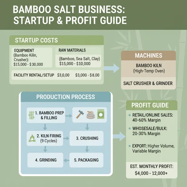 Bamboo Salt Making Business, Startup Costs, Machines & Profit Guide