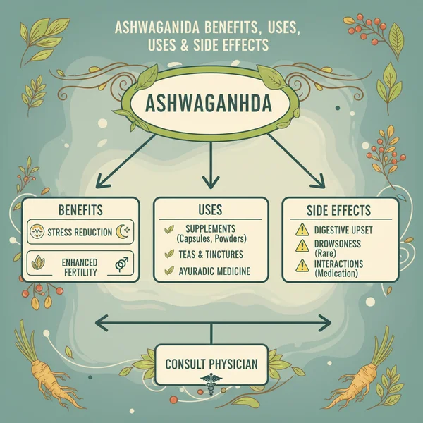 Ashwagandha Benefits for Stress, Sleep & Fertility, Uses & Side Effects